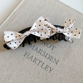 Polka Dot Bow Black Claw Hair Clips Three Colorways view 8