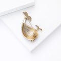 Blue Crystal Whale Brooch With Gold-Tone Details Decorative Lapel Pin view 4