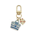Blue Love Mom Handbag Enamel Keychain Gold Clip Metal Charm view 5