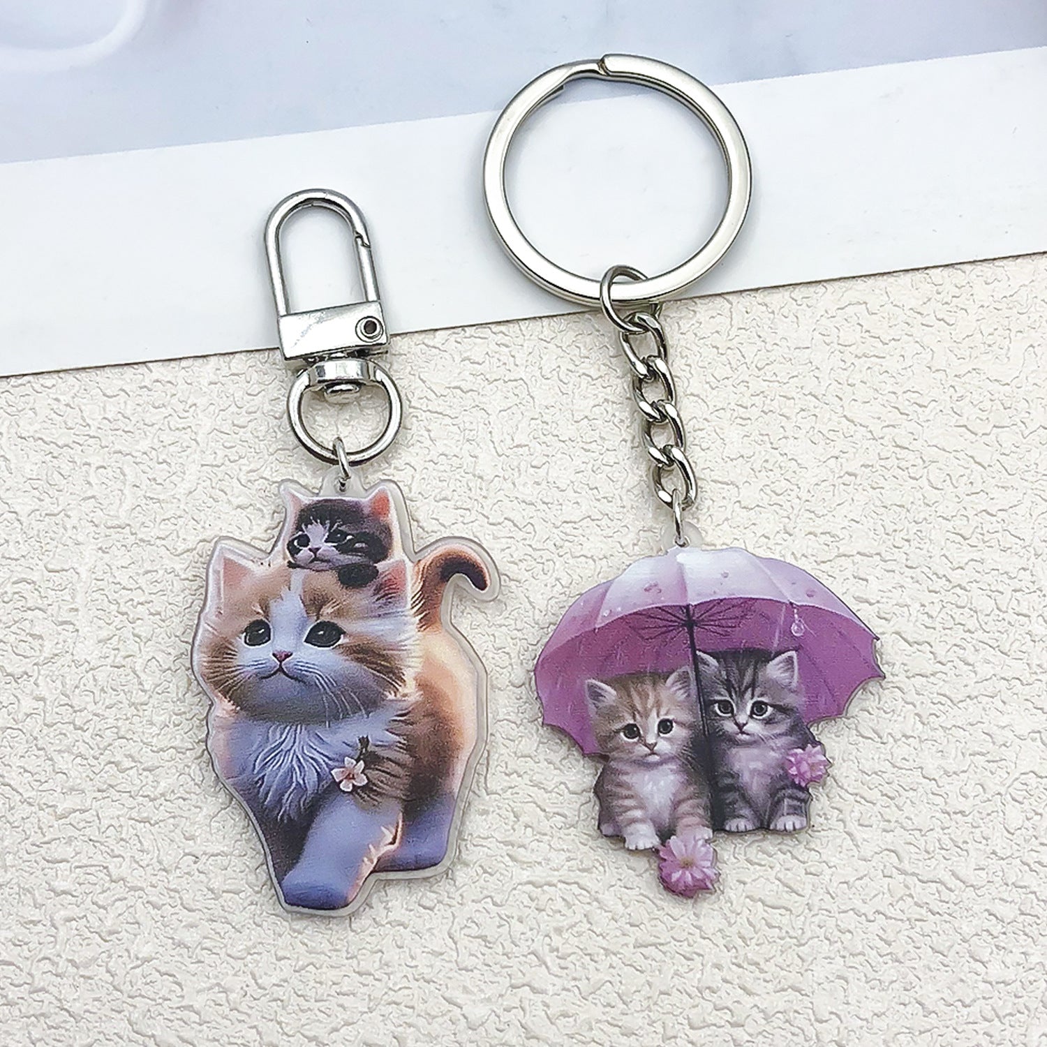 Acrylic Cartoon Cat Animal Charm Pendant for DIY Earrings Necklace Keychain Jewelry Making