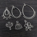 Antique Silver Filigree Multi Loop Earring Connectors view 2