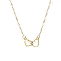 Interlocking Open Heart Pendant Necklace Gold Silver view 5