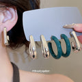 Mixed Color C Shaped Hoop Earring Sets in Three Styles view 4
