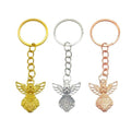 Angel Wing Keychain in Gold, Silver and Rose Gold Tones view 5
