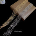 Mesh Chain Tassel Necklaces in Gold and Silver Tones view 2