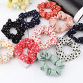 Soft Polka Dot Fabric Hair Scrunchie in Random Color view 1