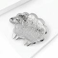 Pearl and Crystal Sheep Metal Brooch in Four Finishes view 3
