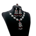 Floral Necklace Earring and Ring Three Piece Jewelry Sets view 8