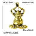 Yoga Frog Enamel Brooch In Silver And Green Decorative Lapel Pin view 4