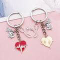 Stethoscope and Syringe Charm Keychains in 16 Pictured Variations for Bags and Keys view 2