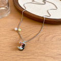 Pink and Blue Carousel Horse Earrings and Necklace view 7