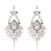 Silver Marquise Feather