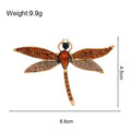 Blue Silver Tone Dragonfly Crystal Enamel Two Designs Metal Brooch Pin view 2