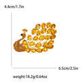 Elegant Crystal Swan Brooch in Six Bright Color Options view 11