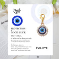 Rhinestone Evil Eye Charm with Protection Good Luck Card view 1