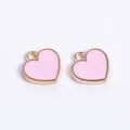 Colorful Enamel Heart Charm Pendant In Six Bright Shades For Jewelry Making view 4