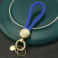 Fortune Medallion Braided Wrist Loop Keychains in Four Colors view 8