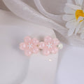 Colorful Translucent Flower Double Bloom Small Hair Clips view 4