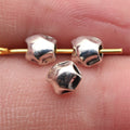 5.6x5.3x4.4mm 0.31g Antique Silver Zinc Alloy Hammered Irregular Loose Metal Beads for Jewelry Making