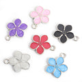 Enamel-Look Gold Silver Cherry Blossom Alloy Charms in 12 Styles view 5