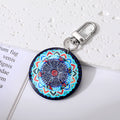 Silver Tone Round Printed Evil Eye Clip Keychains in Eight Designs view 8