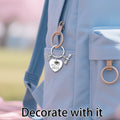 Silver Graduate Heart Class Keychain Diploma Cap Charms view 3
