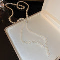 Pearl Long Tassel or Blue Pink Seed Bead Necklace Styles view 8