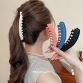 Matte Curved Banana Hair Clips Cream and Black Two Colors view 1