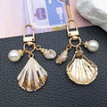 Gold Tone Shell Conch Starfish and Pearl-Look Clasp Charms for Accessory Making view 2