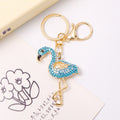 Rhinestone Flamingo Keychain Gold Clasp Four Color Options view 6