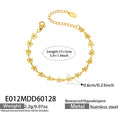 Gold Five-Petal Flower Enamel Station Bracelet Stainless view 6