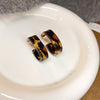 Brown Leopard Hoops