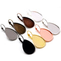Teardrop Bezel Leverback Earring Findings in Twenty-Four Options view 1