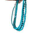 Turquoise Bead Strand Necklace Three Bead Size Options view 5