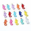 Tiny Enamel Seahorse Metal Charms in Ten Color Options view 5