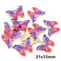 Printed Butterfly Cabochons in Nine Color Patterns view 3