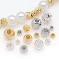 Cross Fluted Faceted Metal Spacer Beads for Jewelry Making view 2