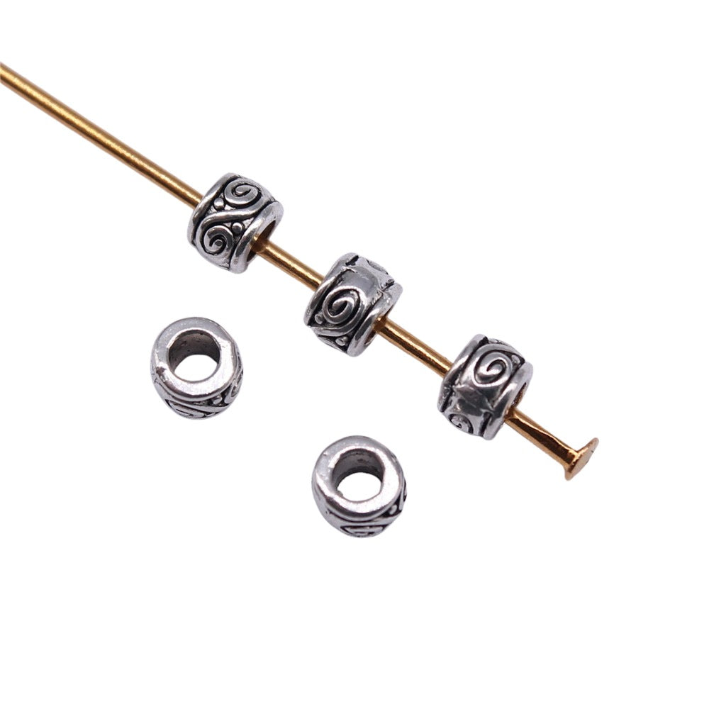 4x4x3mm 0.16g Multicolor Zinc Alloy Rondelle Spacer Beads for Bracelet Necklace DIY Jewelry Making