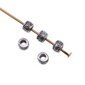 Tiny Scroll Pattern Spacer Beads in Three Metal Finishes view 3
