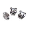 Antique Silver Panda Bead With Large Stringing Hole view 3