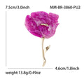 Long Stem Translucent Poppy Brooch in Ten Colorways view 8