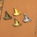 Wizard Hat Detailed Metal Charm in 4 Decorative Finishes view 2