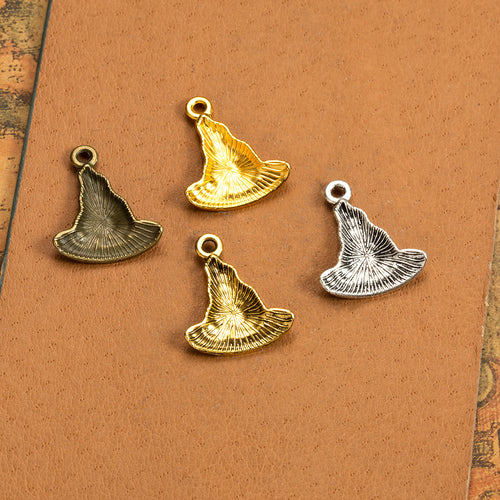 Wizard Hat Metal Charm shown in front detail view