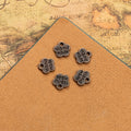 Hand Made Flower Tag Charm Metal Jewelry Making Component In 4 Finishes view 6