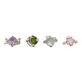 Star Moon Zircon Stud Earring Set Silver Colorful Pack view 5