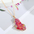 Gold Tone Irregular Druzy Geode Pendant Necklaces in Eleven Designs view 8