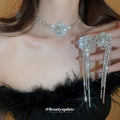 Five Mixed Crystal Rose Green Bracelet And Statement Necklace Designs view 1