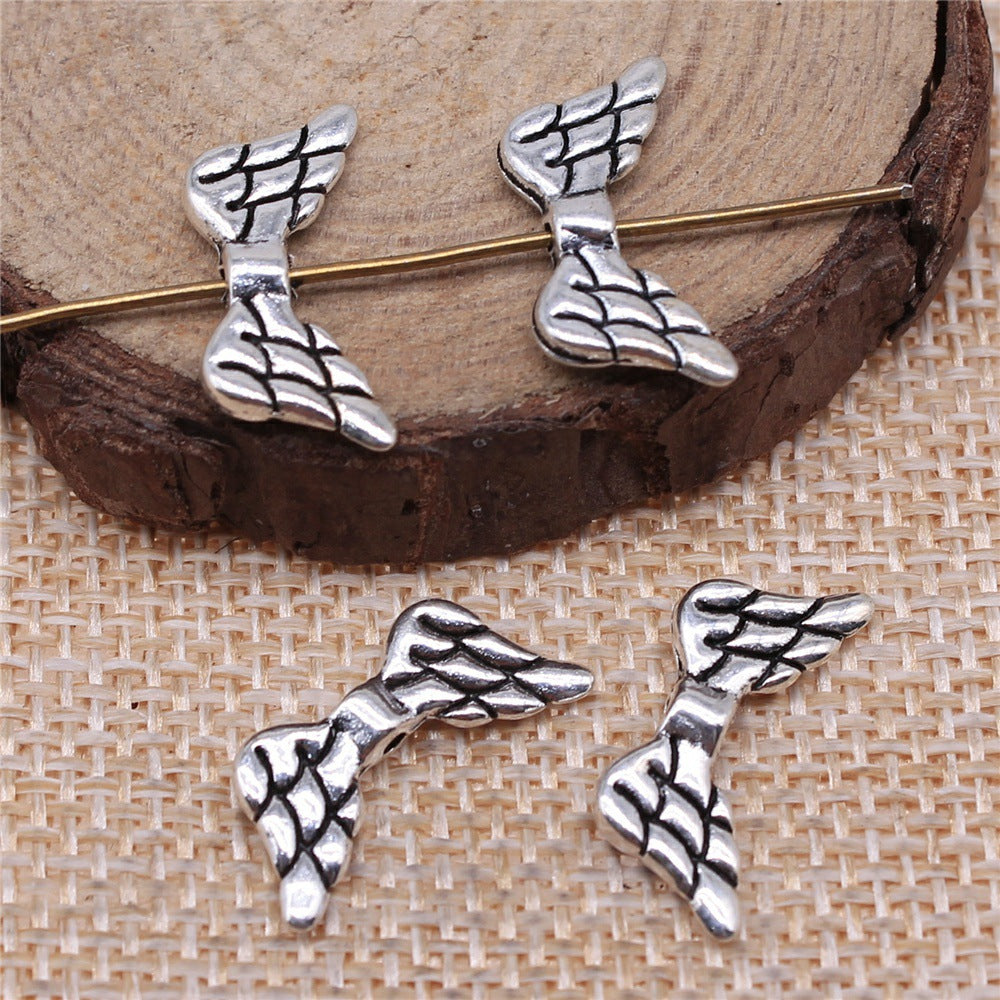 19x9mm 0.9g Zinc Alloy Wing Loose Metal Beads for DIY Bracelet Necklace Jewelry Making