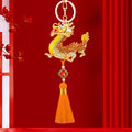 Mixed Auspicious Dragon Keychains in Eighteen Tassel and Plain Designs view 9