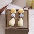 Color Block Bead Teardrop Extra Long Statement Earrings view 6